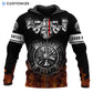 Personalized firefighter zip hoodie featuring black skull and flame print all-over print, zip-front design