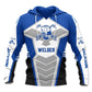 Personalized welder hoodie featuring blue white welding badge all-over print