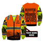 Personalized roofer sweatshirt featuring orange roofer vest print all-over print, crewneck design