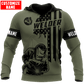 Personalized welder hoodie featuring olive green american flag welder all-over print