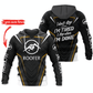 Roofer hoodie featuring black white gold tool badge all-over print