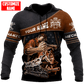 Personalized mechanic hoodie featuring brown engine repair illustration all-over print