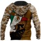 Roofer apparel featuring Mexican flag roofer silhouette and camouflage all-over print