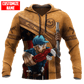 Personalized plumber hoodie featuring tan plumber pipe wrench illustration all-over print