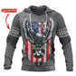 Personalized welder hoodie featuring grey american eagle shield all-over print