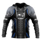 Personalized plumber hoodie featuring black blue plumbing armour print all-over print