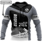 Personalized roofer hoodie featuring grey steel plate and roof frame all-over print