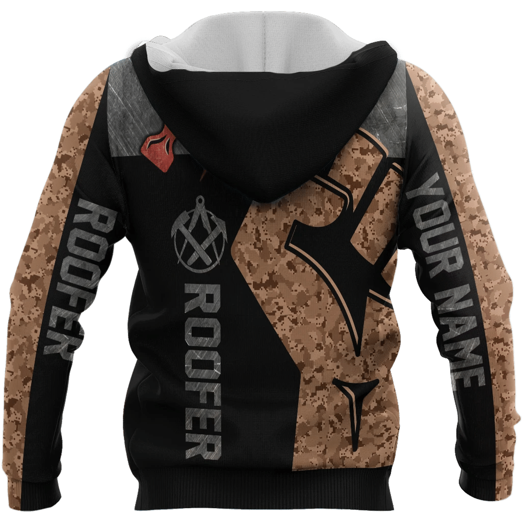 Roofer apparel featuring vintage roofing tools all-over print