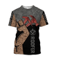 Roofer t-shirt featuring vintage roofing tools all-over print
