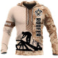 Roofer hoodie featuring tan camouflage roofer silhouette all-over print
