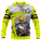 Personalized plumber hoodie featuring yellow grey pipe repair illustration all-over print