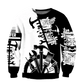 Roofer sweatshirt featuring black white tools all-over print