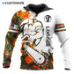 Personalized logger hoodie featuring white camouflage cartoon lumberjack all-over print