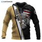 Personalized firefighter zip hoodie featuring fire department name stripe all-over print, zip-front design