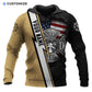 Personalized firefighter hoodie featuring fire department name stripe all-over print