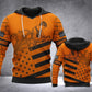 Personalized carpenter hoodie featuring orange brickwork american flag all-over print