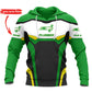 Personalized plumber hoodie featuring green white plumbing badge all-over print