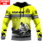 Personalized mechanic hoodie featuring yellow mechanic at work all-over print