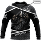 Personalized carpenter hoodie featuring black grey hooded skull all-over print