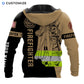 Personalized firefighter hoodie featuring firefighter rope illustration all-over print, back view