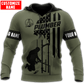 Personalized plumber hoodie featuring olive green american flag plumber all-over print