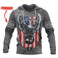 Personalized plumber hoodie featuring grey american eagle shield all-over print