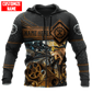 Personalized mechanic zip hoodie featuring engine repair print all-over print, zip-front design