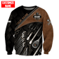 Personalized mechanic sweatshirt featuring brown socket tool print all-over print, crewneck design