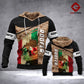 Roofer hoodie featuring brown mexican flag eagle all-over print