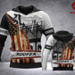 Roofer hoodie featuring black white american flag roof frame all-over print