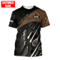 Personalized mechanic t-shirt featuring brown socket tool print all-over print, short-sleeve design
