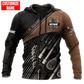 Personalized mechanic zip hoodie featuring brown socket tool print all-over print, zip-front design