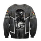 Personalized electrician sweatshirt featuring dark skull all-over print
