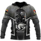 Personalized electrician hoodie featuring dark skull all-over print