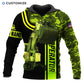 Personalized excavator operator hoodie featuring green camo excavator bucket all-over print