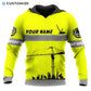 Personalized crane operator hoodie featuring yellow crane print all-over print