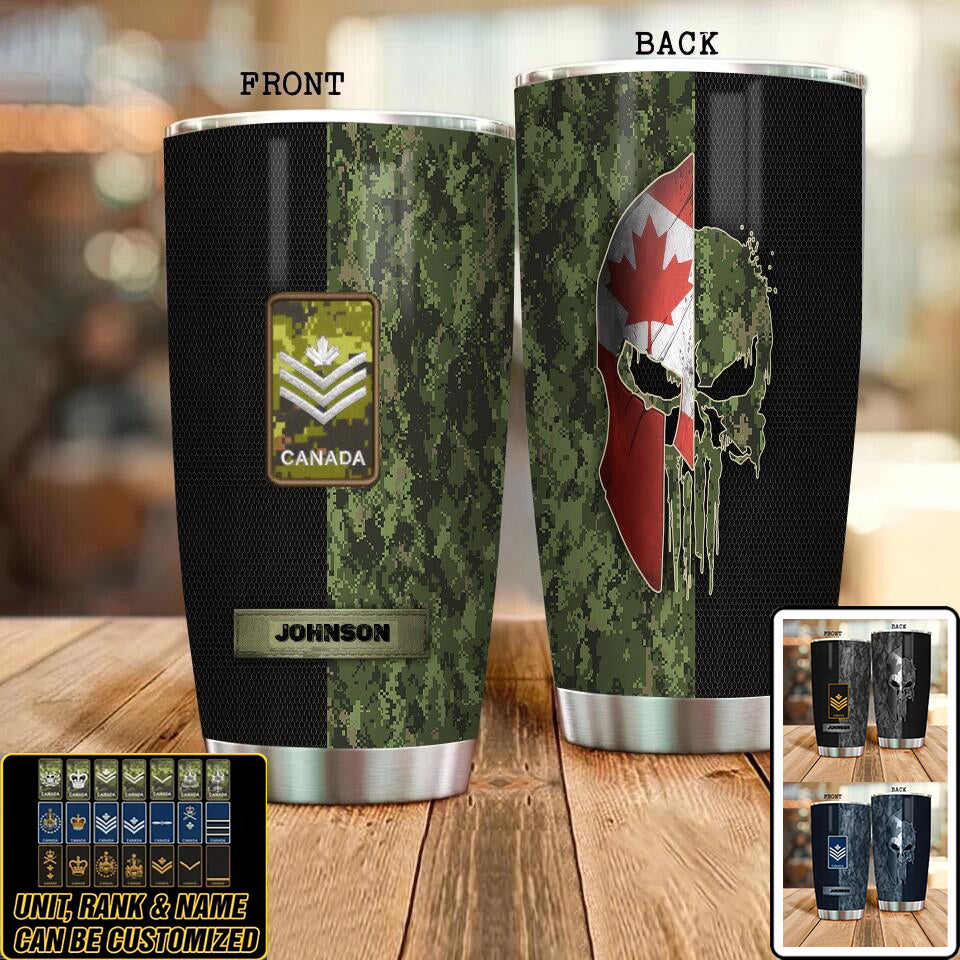 Personalized Canadian Veteran/ Soldier Camo Tumbler All Over Printed 0502240015