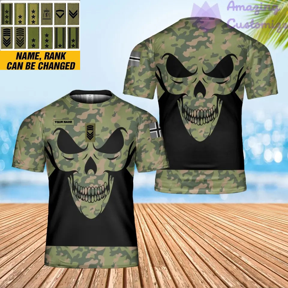 Personalized Norway Solider/ Veteran Camo With Name And Rank T-shirt 3D Printed - 17059680