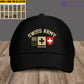 Baseballkappe mit Camouflage-Muster, mit personalisiertem Rang und Namen, Schweizer Soldaten/Veteranen, Goldversion – 16892928