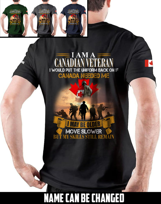 Personalized Name Canadian Soldier/ Veteran T-Shirt - 1754784001