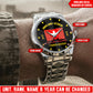 Personalized Swiss Soldier/Veteran with Name, Year and Rank Diamond-Cut Bezel Watch - 17622144