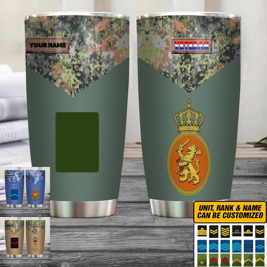 Personalized Netherlands Veteran/ Soldier With Rank And Name Camo Tumbler All Over Printed - 3105230003 - D04