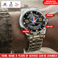 Personalized France Soldier/Veteran with Name and Rank Diamond-Cut Bezel Watch - 1761350401