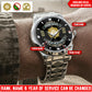 Personalized Ireland Soldier/Veteran with Name and Rank Diamond-Cut Bezel Watch - 1761350401