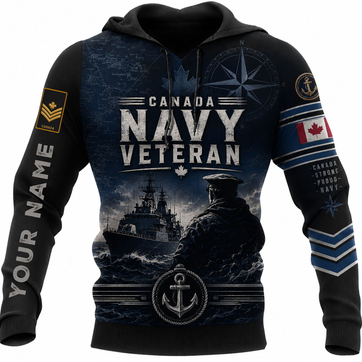 Personalized Canada Soldier/Veteran with Name & Rank Hoodie All Over Printed - TH1779235202