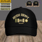 Personalized Rank And Name Ireland Soldier/Veterans Camo Baseball Cap Gold Version - 16892928