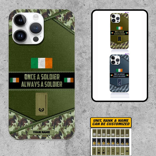 Personalized Ireland Soldier/Veterans With Rank And Name Phone Case Printed - 16876512