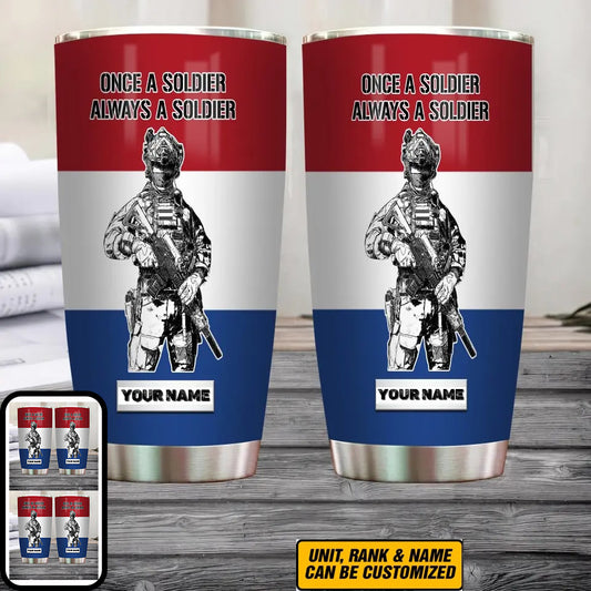 Personalized Netherlandish Veteran/Soldier With Name Camo Tumbler All Over Printed - 0805230002