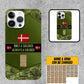 Personalized Denmark Soldier/Veterans With Rank And Name Phone Case Printed - 16876512