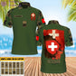 Personalized Swiss Soldier/ Veteran Camo With Name And Rank POLO 3D Printed - 1685664001